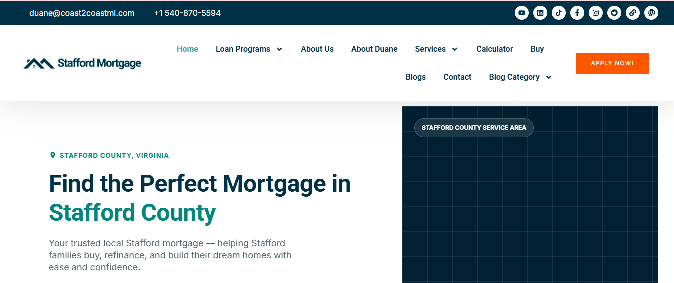Stafford Mortgage website